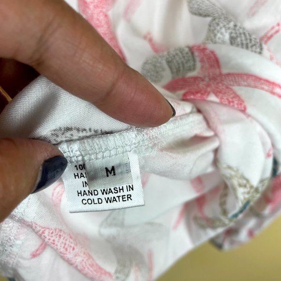 SKEMO Seashells Starfish Tunic Kaftan Beaded Top M - Picture 8 of 9